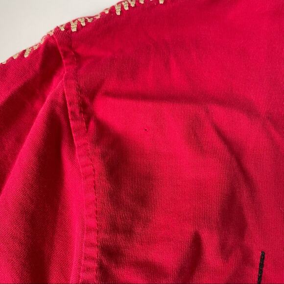 Vintage 1990s Coogi Embroidered T Shirt Cropped Boxy Red XL GUC - Picture 8 of 12